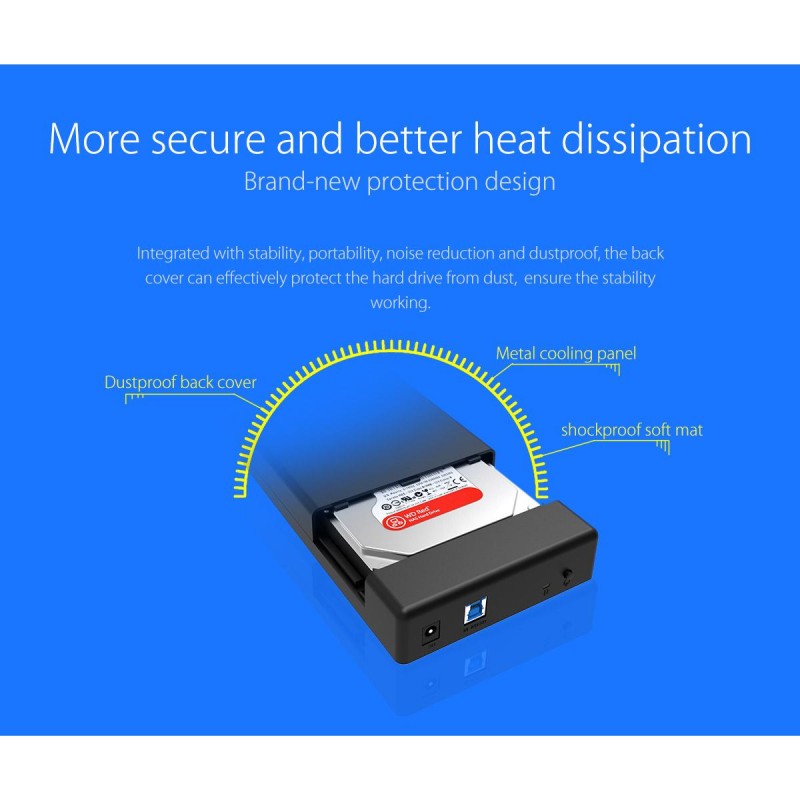 Orico кутия за диск Storage - Case - 3.5 inch USB3.0 UASP black - 3588US3-3588US3-V1-EU-BK