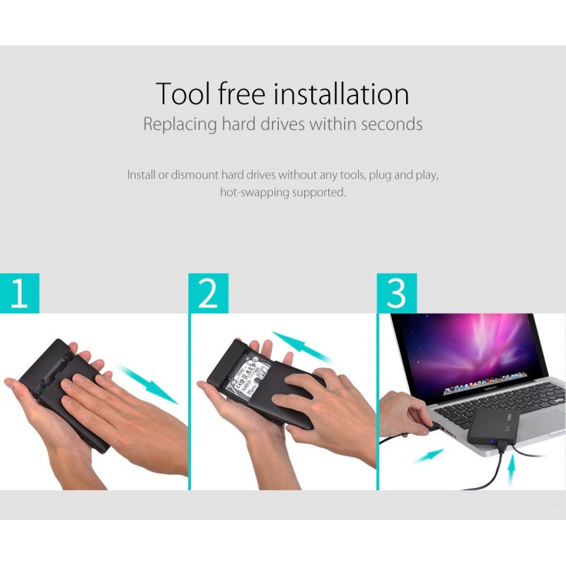 Orico кутия за диск Storage - Case - 3.5 inch USB3.0 UASP black - 3588US3-3588US3-V1-EU-BK