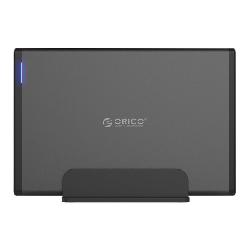Orico кутия за диск Storage - Case - 3.5 inch Vertical, USB3.1 Type-C, Power adapter, UASP, black - 7688C3-BK, 7688C3-EU-BK-BP