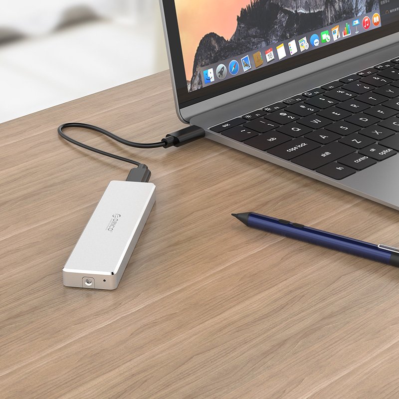 Orico външна кутия за диск Storage - Case - M.2 NVMe M-key 10 Gbps - PCM2-C3-SV, PCM2-C3-SV