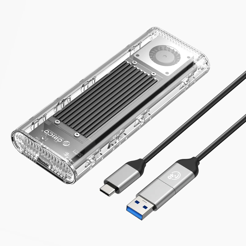 Orico външна кутия за диск Storage - Case - M.2 NVMe M key - 40Gbps, USB-A/USB-C - TCM2-U4-BK-BP