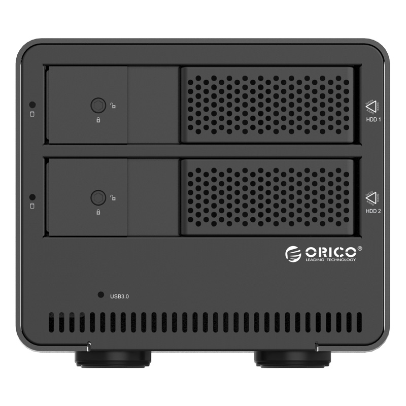 Orico външна кутия за два диска Storage - Case - Dual Bay 3.5" Aluminium Black - 9528U3-9528U3-EU-BK-BP