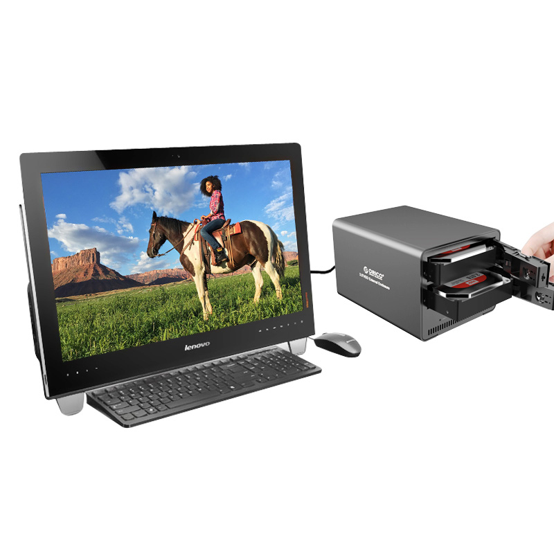 Orico външна кутия за два диска Storage - Case - Dual Bay 3.5" Aluminium Black - 9528U3-9528U3-EU-BK-BP