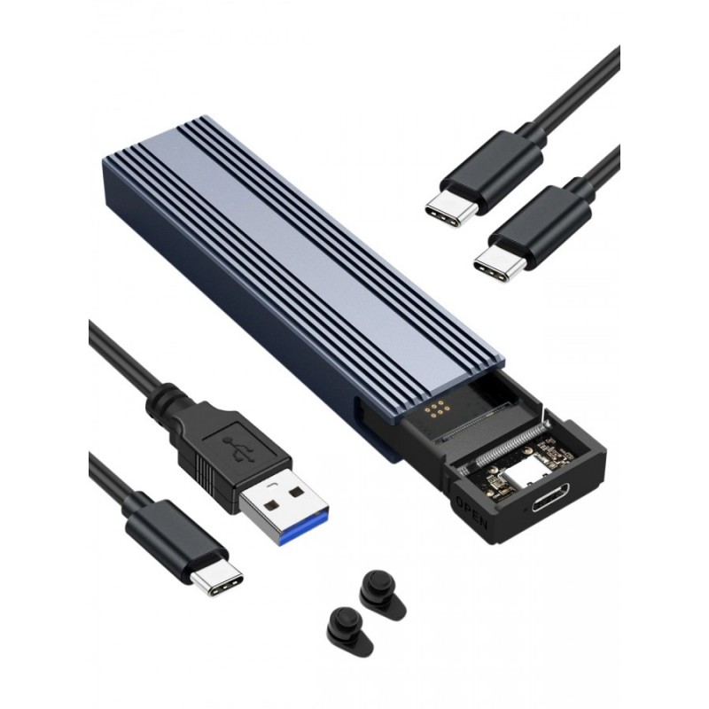 VCom външна кутия за диск Storage Case - M.2 NVMe M/B key - 10Gbps USB3.1 Type-C/A - CU850N, CU850N