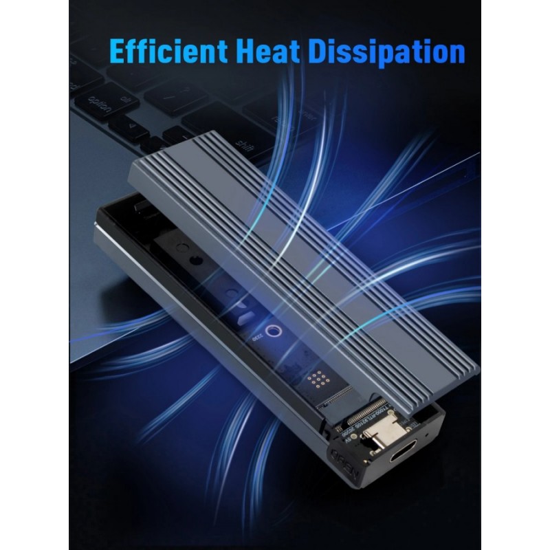 VCom външна кутия за диск Storage Case - M.2 NVMe M/B key - 10Gbps USB3.1 Type-C/A - CU850N, CU850N