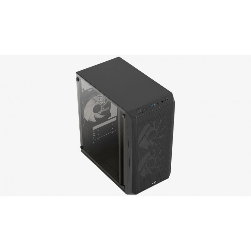 AeroCool кутия Case mATX - CS-107-A-BK-v2 - 3 fans included, ACCS-PC14032.11