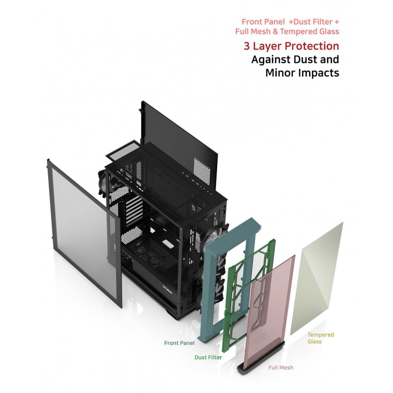 Zalman кутия Case EATX - Z10 DUO - Mesh/Tempered Glass, ZM-Z10-DUO