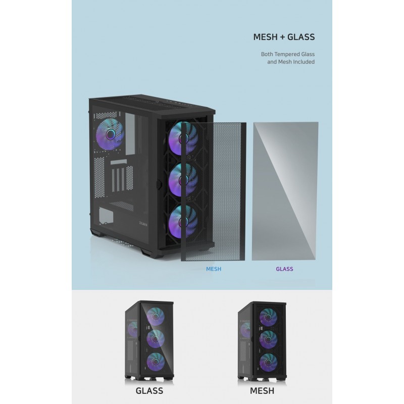 Zalman кутия Case EATX - Z10 DUO - Mesh/Tempered Glass, ZM-Z10-DUO