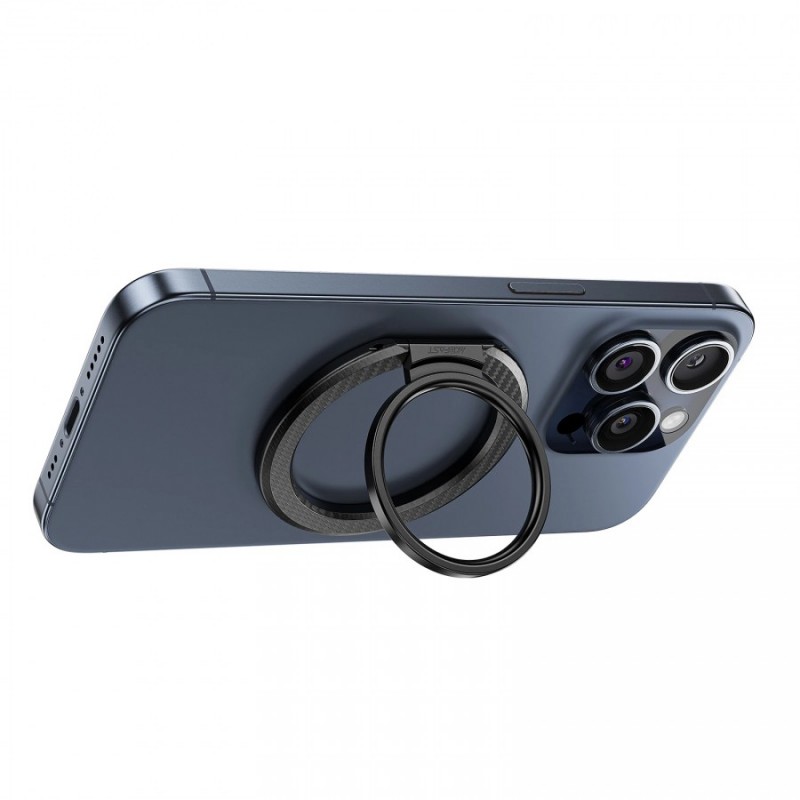 Acefast Магнитен ринг за телефон Mobile phone Magnetic ring holder - Aluminum - P1 Black, ACEFAST-P1-BK