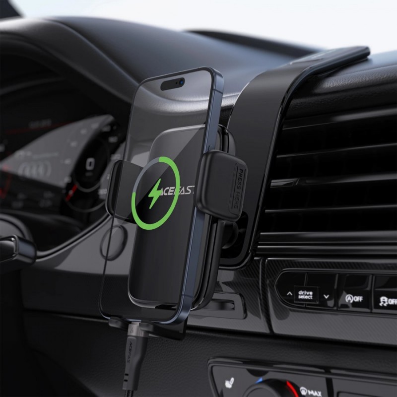 Acefast Стойка за телефон за кола Car phone holder - 360 degree - D28 Black, ACEFAST-D28-BK