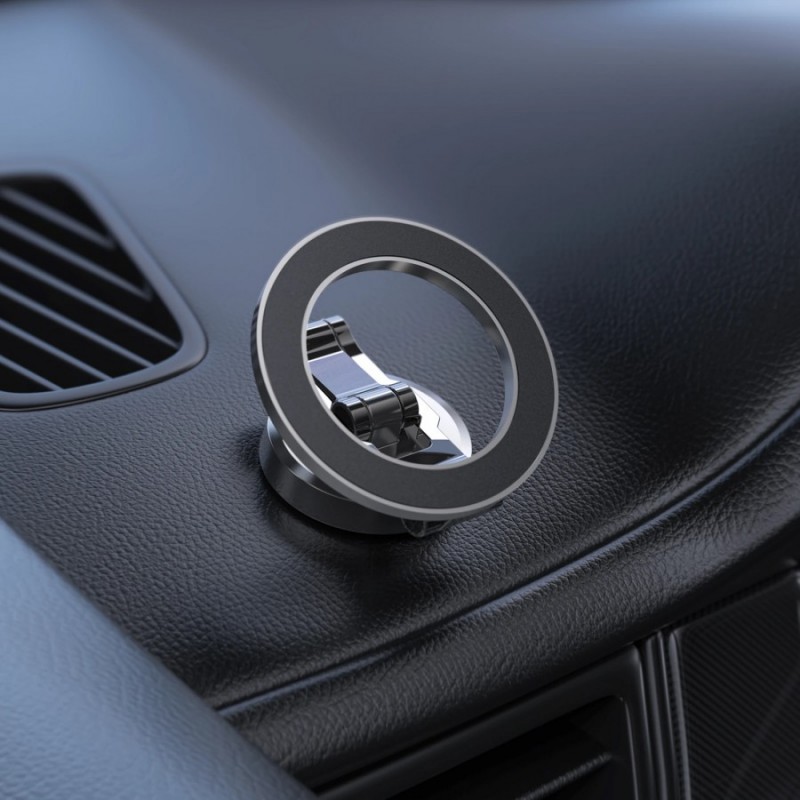 Acefast Стойка за телефон за кола Car phone holder - Metal, Magnetic Ring, 360 deg - D20 - Grey, ACEFAST-D20-GR