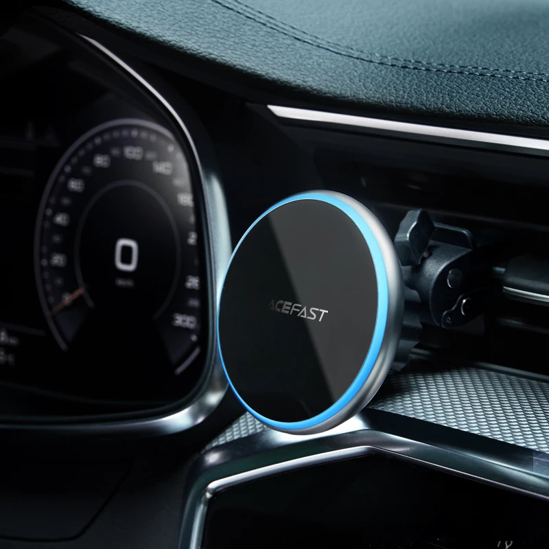 Acefast Стойка за телефон за кола Car phone holder - for Air vent, Wireless Magnetic Wireless Charging - D3 - Silver