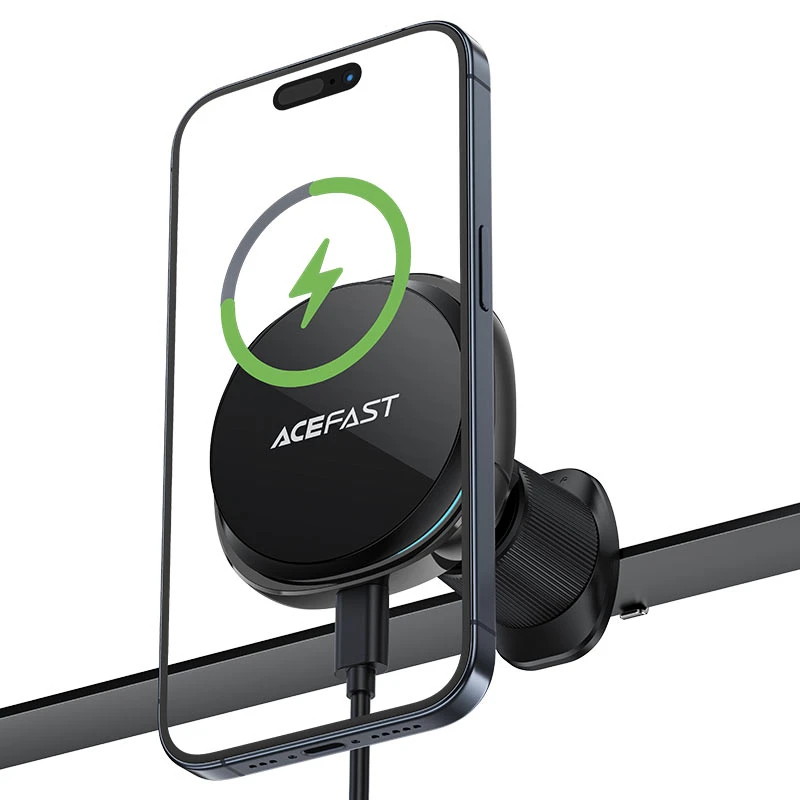 Acefast Стойка за телефон за кола Car phone holder - for Air vent, Wireless Magnetic Wireless Charging - D31 - Black