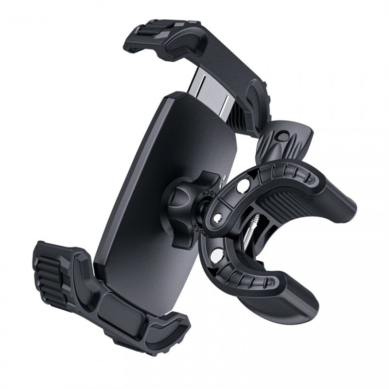 Acefast Стойка за телефон за колело Bicycle phone holder - Anti-skid, Shock-Absorbing - D23 - Black, ACEFAST-D23-BK