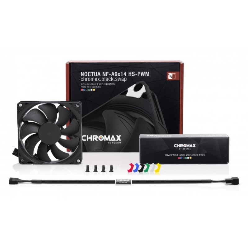 Noctua Вентилатор Fan 92x92x14mm NF-A9x14 HS-PWM chromax.black.swap-NF-A9x14-HS-PWM-CH.BK.S