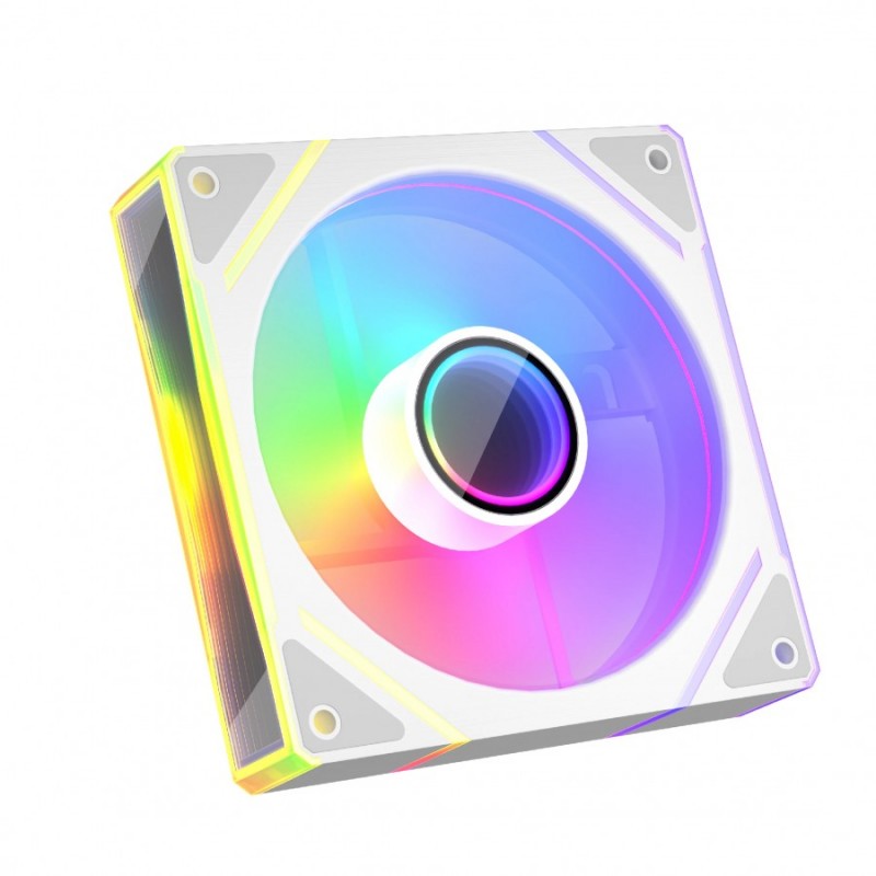 1stPlayer вентилатор Fan 120mm FC7-WH - Infinity Mirror ARGB - White, FAN-FC7-WH