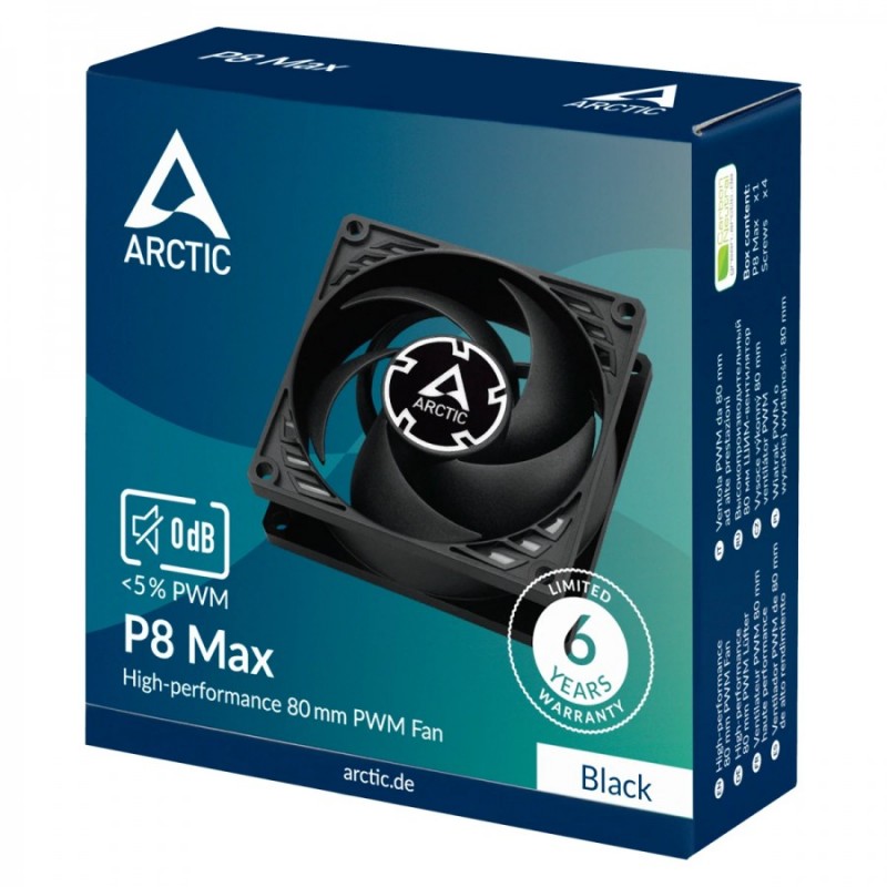 Arctic вентилатор Fan 80mm P8 Max - 2Ball - 500-5000rpm, ACFAN00286A