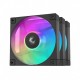 DeepCool Комплект вентилатори Fan Pack 3-in-1 3x120mm - FD12 Black, Addressable RGB, R-FD12-BKAPN3-G