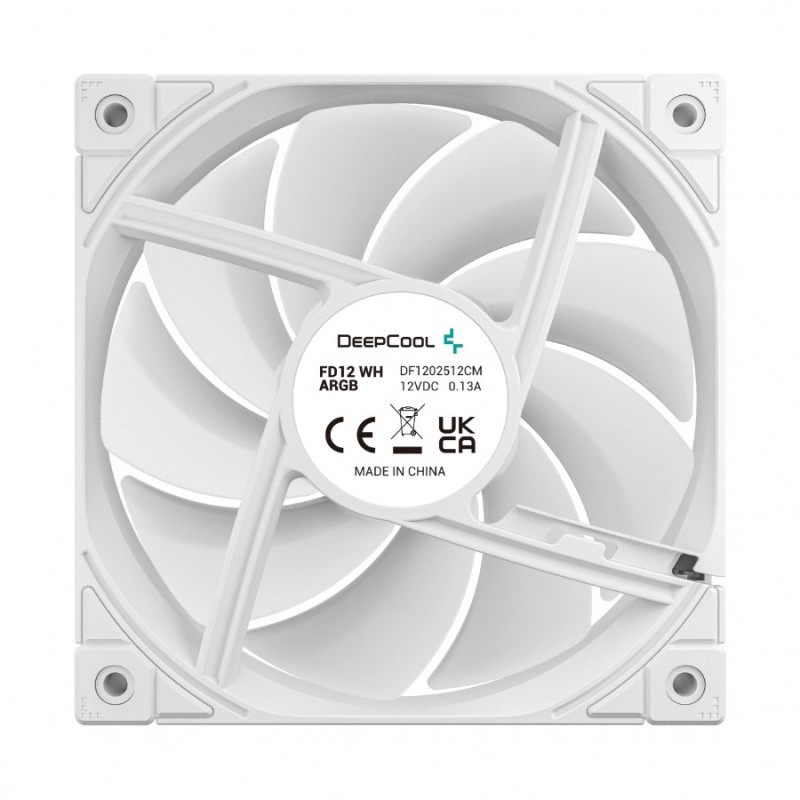 DeepCool Комплект вентилатори Fan Pack 3-in-1 3x120mm - FD12 White, Addressable RGB, R-FD12-WHAPN3-G