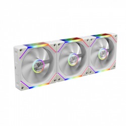 Gamdias Комплект вентилатори Fan Pack 3-in-1 3x120mm - AEOLUS P2-1203 White, Swappable Fan Blades (Reverse Fan Blades Included), Daisy-Chain, Infinity Mirror