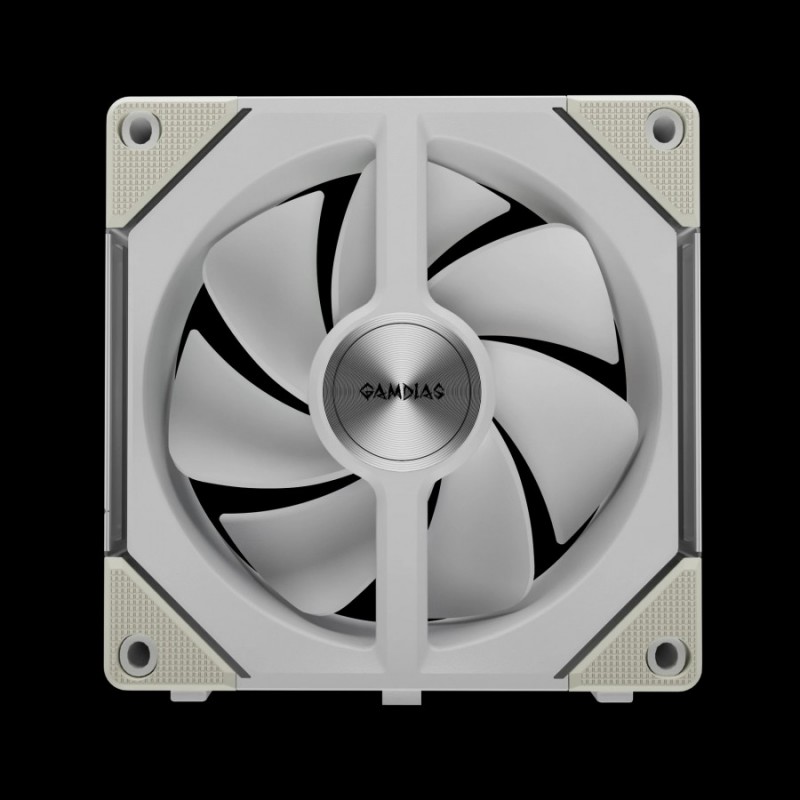 Gamdias Комплект вентилатори Fan Pack 3-in-1 3x120mm - AEOLUS P2-1203 White, Swappable Fan Blades (Reverse Fan Blades
