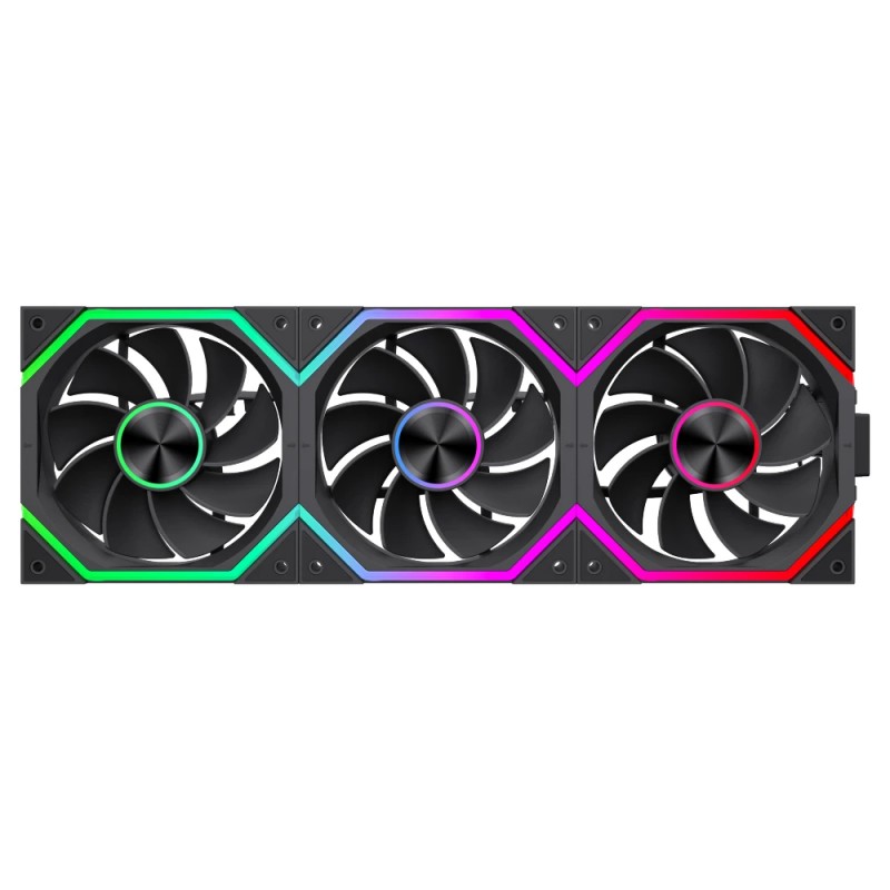 Gamemax Комплект вентилатори Fan Pack 3-in-1 3x120mm - FN12A-N2 WL-R - Reverse, Daisy-Chain, A-RGB