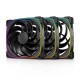 Geometric Future Комплект вентилатори Fan Pack 3-in-1 140 mm, Reversed - Squama 2503RB-14 Black, GEO-2503RB-14