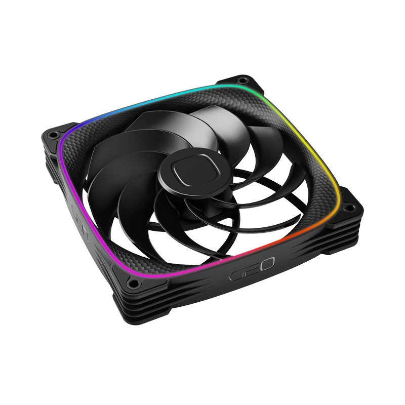 Geometric Future Комплект вентилатори Fan Pack 3-in-1 140 mm, Reversed - Squama 2503RB-14 Black, GEO-2503RB-14