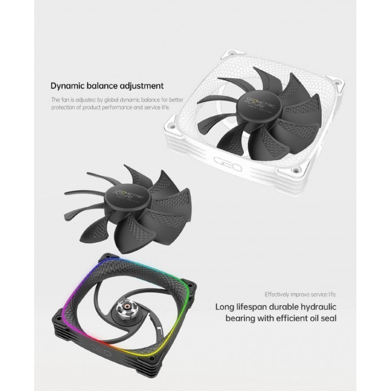 Geometric Future вентилатор Squama 2503R, REVERSE Fan, 120mm, ARGB, White, 1F2503R112011