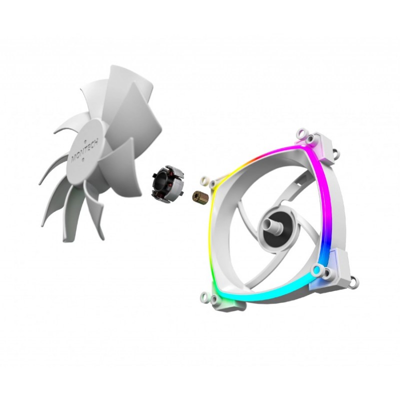 Montech вентилатор AX120 PWM, Fan 120mm, ARGB, White, MONTECH-AX120-PWM-WH