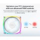 Montech вентилатор AX120 PWM, Fan 120mm, ARGB, White, MONTECH-AX120-PWM-WH