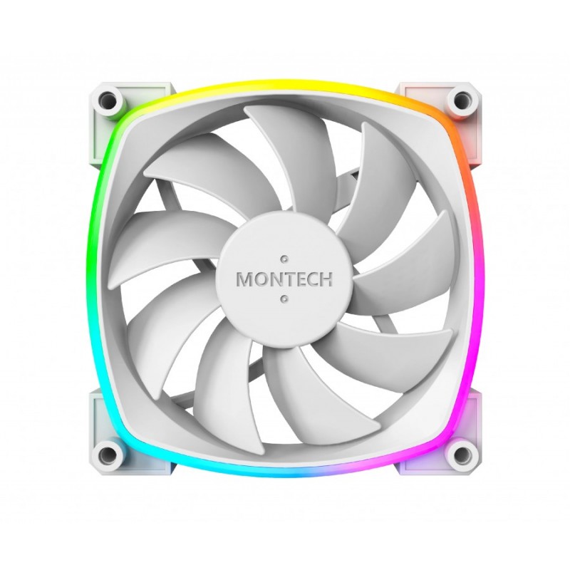 Montech вентилатор AX120 PWM, Fan 120mm, ARGB, White, MONTECH-AX120-PWM-WH