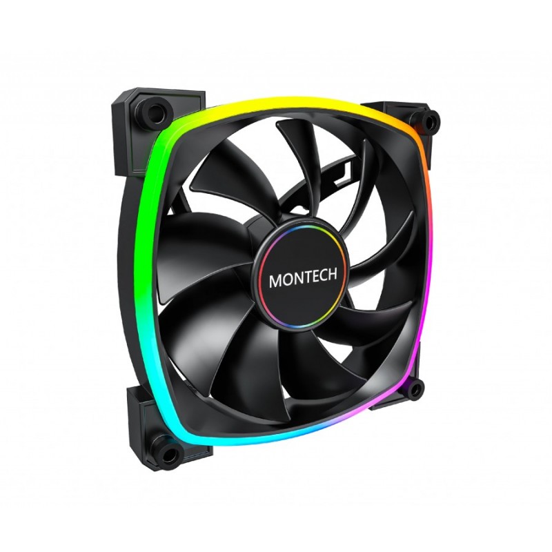 Montech вентилатор AX140 PWM, Fan 140mm, ARGB, Black, MONTECH-AX140-PWM-BK