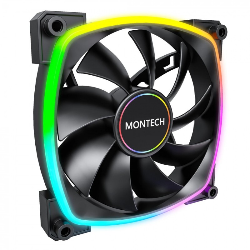 Montech вентилатор AX140 PWM, Fan 140mm, ARGB, Black, MONTECH-AX140-PWM-BK