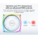 Montech вентилатор AX140 PWM, Fan 140mm, ARGB, White, MONTECH-AX140-PWM-WH
