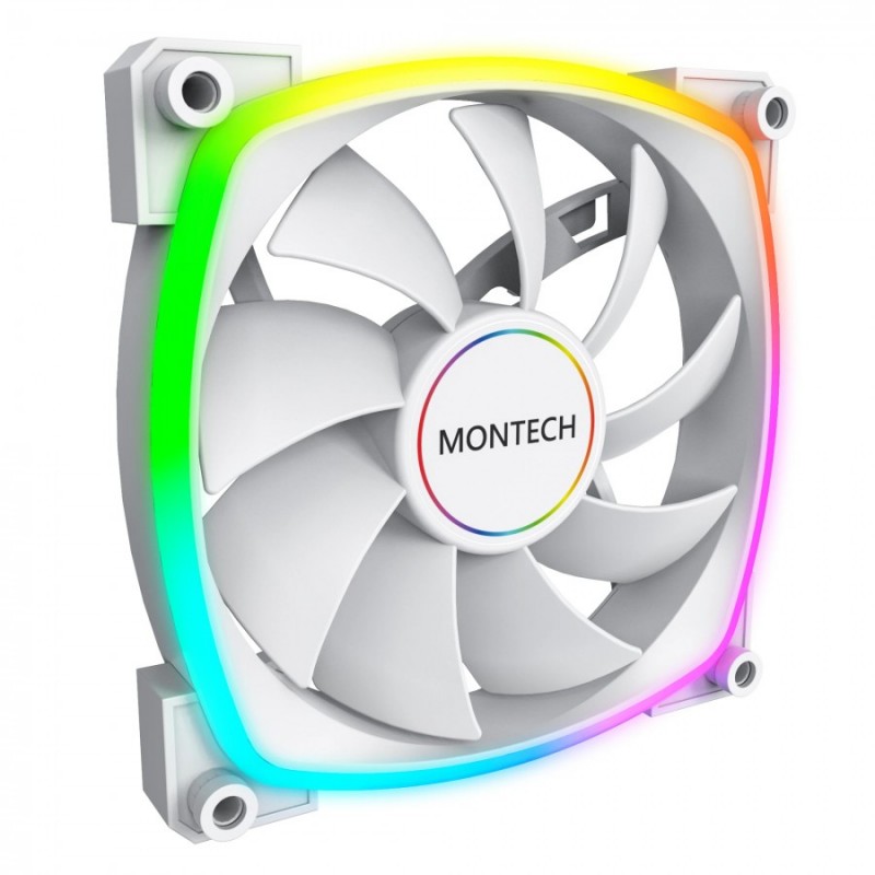 Montech вентилатор AX140 PWM, Fan 140mm, ARGB, White, MONTECH-AX140-PWM-WH