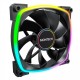 Montech вентилатор RX140 PWM, REVERSE Fan, 140mm, ARGB, Black, MONTECH-RX140-PWM-BK
