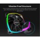 Montech вентилатор RX140 PWM, REVERSE Fan, 140mm, ARGB, Black, MONTECH-RX140-PWM-BK