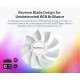 Montech вентилатор RX140 PWM, REVERSE Fan, 140mm, ARGB, White, MONTECH-RX140-PWM-WH