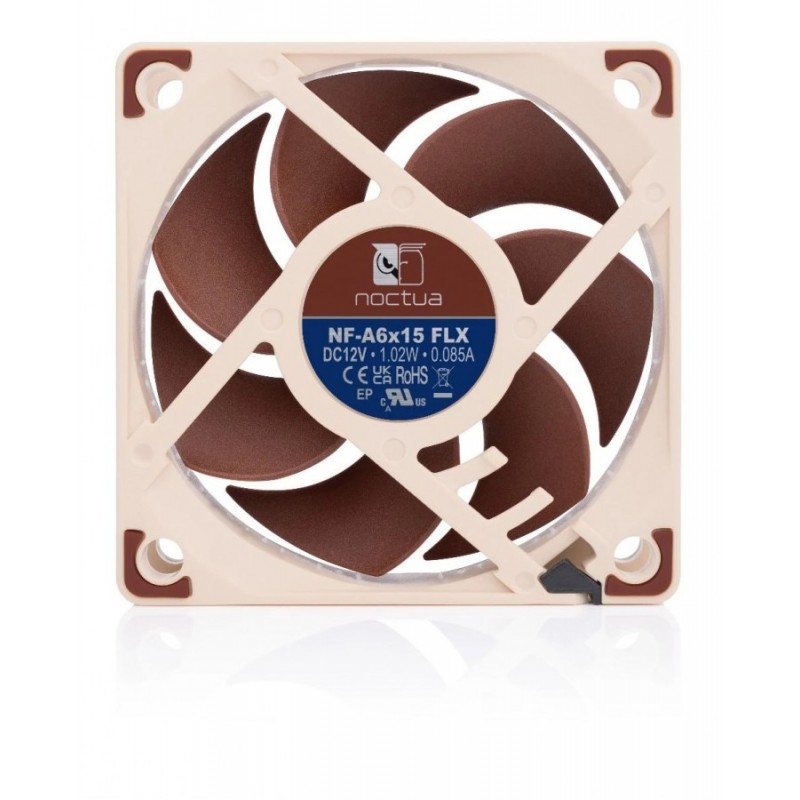 Noctua Вентилатор Fan 60x60x15mm 3500/3050/2250rpm NF-A6x15-FLX, NF-A6x15-FLX