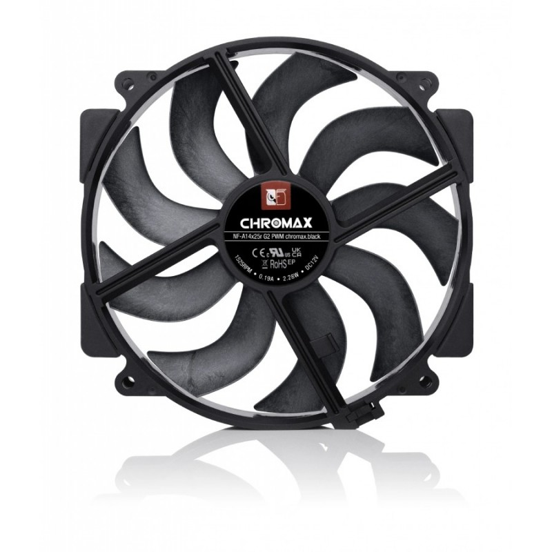 Noctua вентилатор Fan 140mm - NF-A14x25r G2 PWM chromax.black