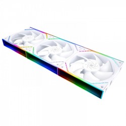 Thermalright Комплект вентилатори Fan Pack 3-in-1 3x120mm - TL-M12QW x 3 - White, Infinity Mirror, Daisy-Chain, A-RGB