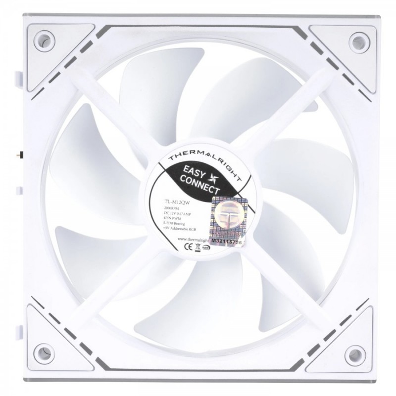 Thermalright Комплект вентилатори Fan Pack 3-in-1 3x120mm - TL-M12QW x 3 - White, Infinity Mirror, Daisy-Chain, A-RGB