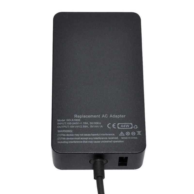 Makki зарядно за лаптоп заместител Laptop Adapter Microsoft Surface - 15V 2.58A 44W + USB 5V/1A - MAKKI-NA-MS-51-MAKKI-NA-MS-51