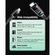 Acefast Кабел USB-C to USB-C Cable 100W 1.2m with LED display - C7-03 - Black, ACEFAST-C7-03-BK