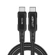 Acefast Кабел USB-C to USB-C Cable 100W 2m Aluminum alloy - C4-03 - Black, ACEFAST-C4-03-BK