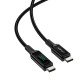 Acefast Кабел USB-C to USB-C Cable 100W 2m with digital display - C6-03 - Black, ACEFAST-C6-03-BK