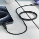 Acefast Кабел USB-C to USB-C Cable 60W Silicone braid 1.2m - C10-03 - Black, ACEFAST-C10-03