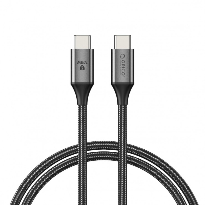 Orico кабел Cable USB C-to-C PD 100W Charging 1.0m Black - CDX-100CC-BK, CDX-100CC-BK-BP