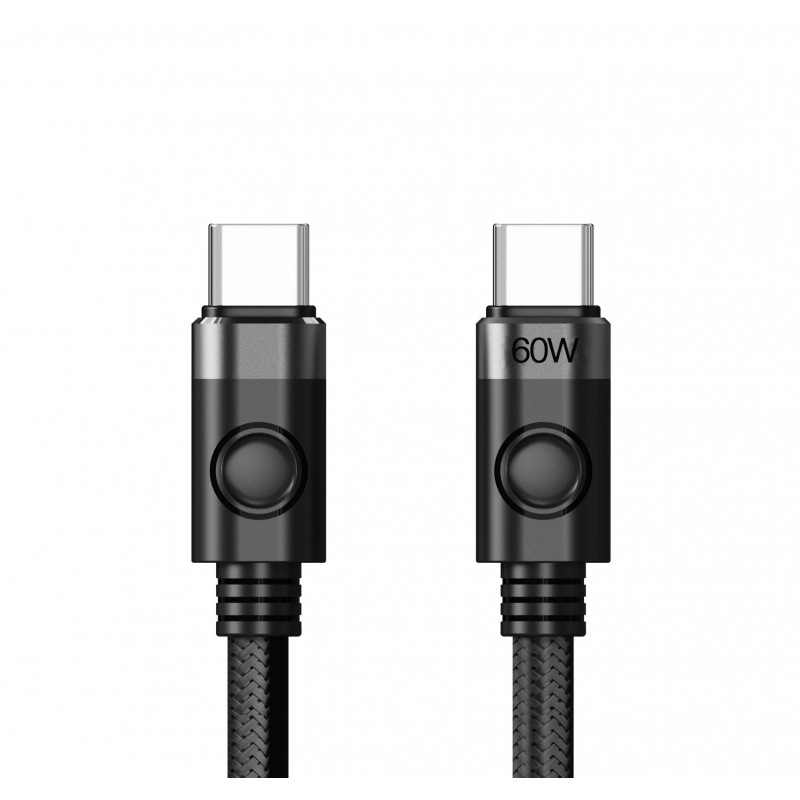 Orico кабел Cable USB C-to-C PD 60W Charging 1.0m Black - CDX-60CC-BK, CDX-60CC-BK-BP